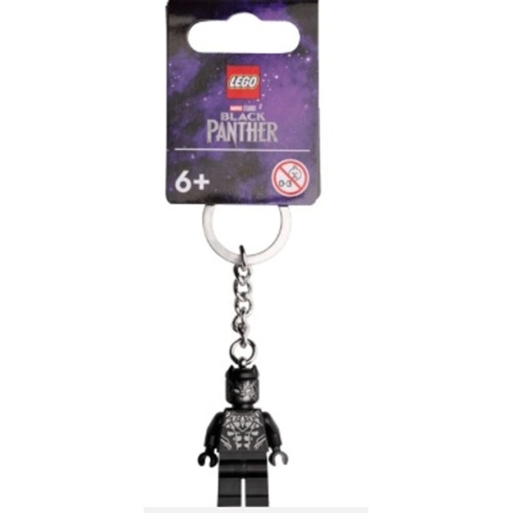 LEGO Black Panther Keychain Black NEW Marvel Minifigure 854189